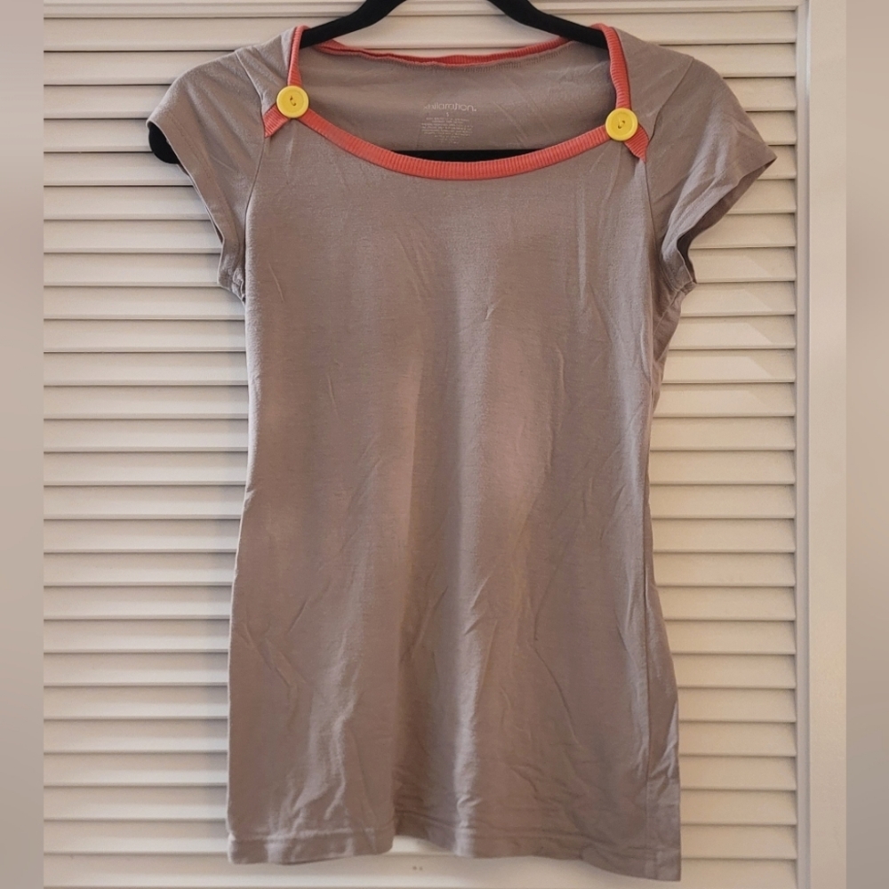 Xhilaration - Short-Sleeve Top With Button Detail